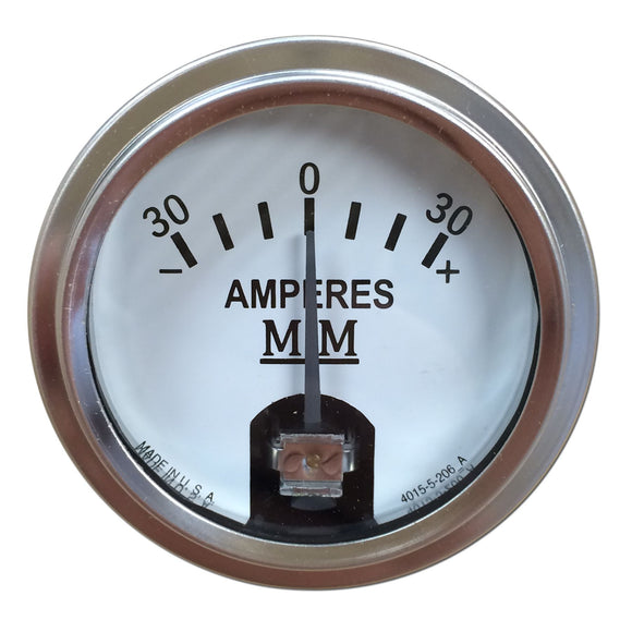 Restoration Quality Ammeter (Stainless Steel Bezel) - Bubs Tractor Parts