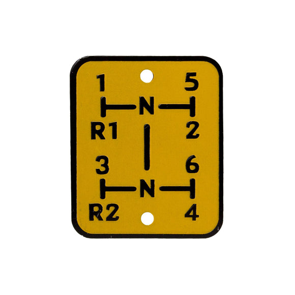 Shift Pattern Plate - Bubs Tractor Parts