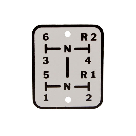 Shift Pattern Plate - Bubs Tractor Parts