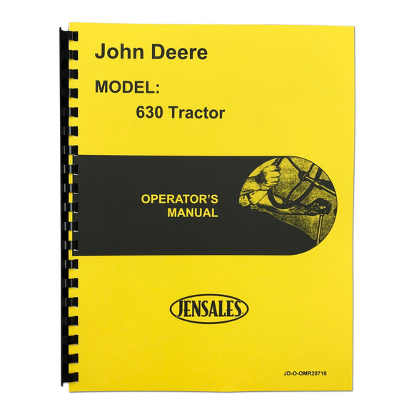 Operator Manual: JD 630 - Bubs Tractor Parts