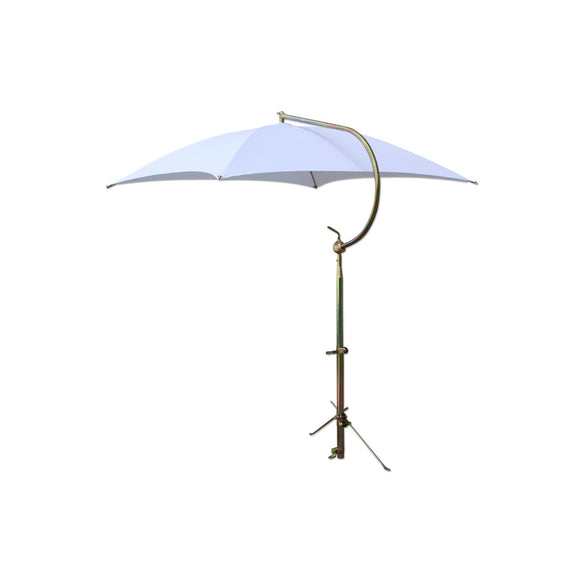 Deluxe White Umbrella with Brackets - Bubs Tractor Parts