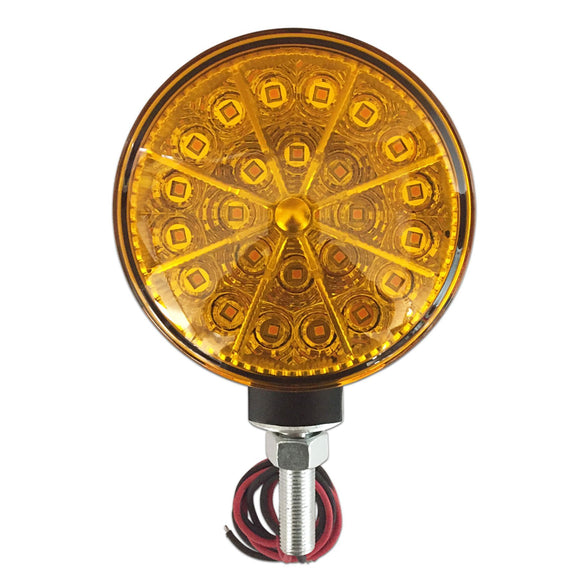 12 Volt LED Fender & Cab Warning Light, Amber & Amber Lenses - Bubs Tractor Parts