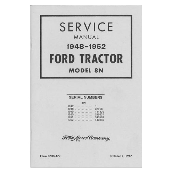 Service Manual Reprint - Bubs Tractor Parts