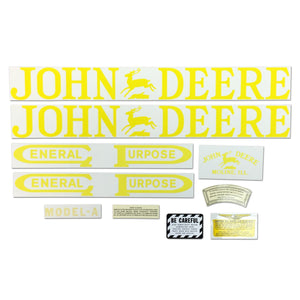JD A 1923-38: Mylar Decal Set - Bubs Tractor Parts