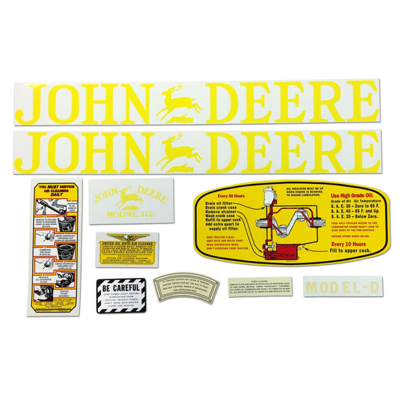 JD D 1923-38: Mylar Decal Set - Bubs Tractor Parts