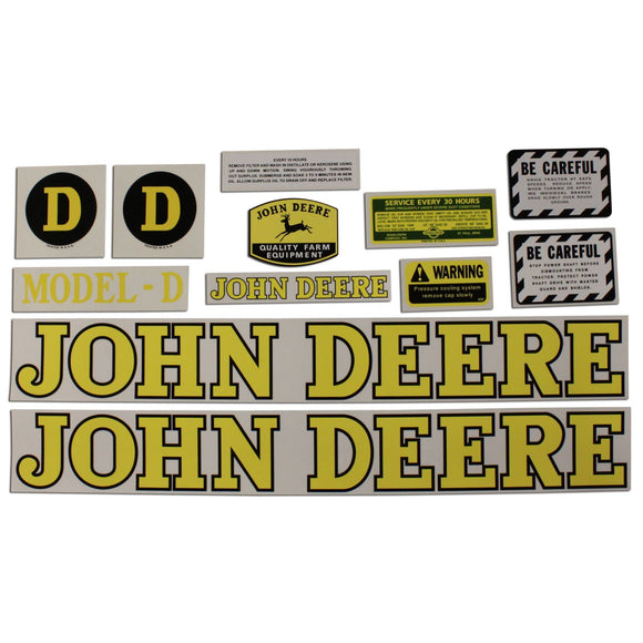 JD D 1939-46: Mylar Decal Set - Bubs Tractor Parts