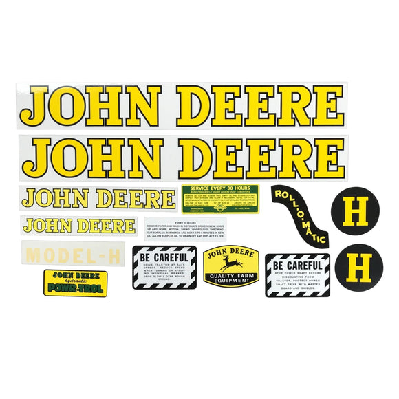 JD H 1939-46: Mylar Decal Set - Bubs Tractor Parts