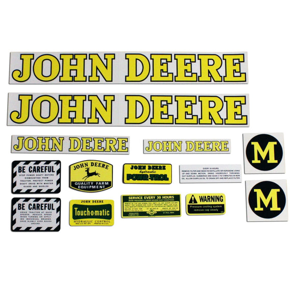 JD M 1947-52: Mylar Decal Set - Bubs Tractor Parts