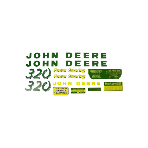 JD 320: Mylar Decal Set - Bubs Tractor Parts