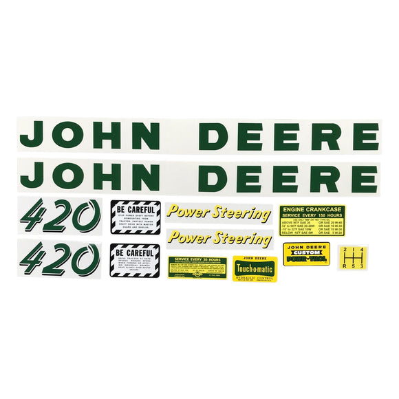 JD 420: Mylar Decal Set - Bubs Tractor Parts