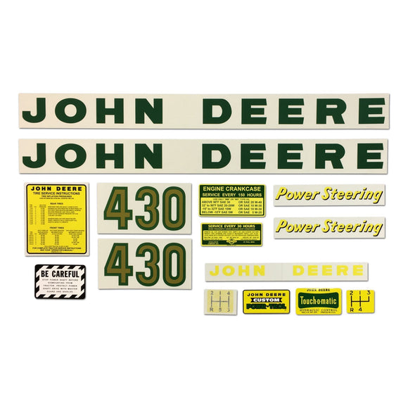 JD 430: Mylar Decal Set - Bubs Tractor Parts