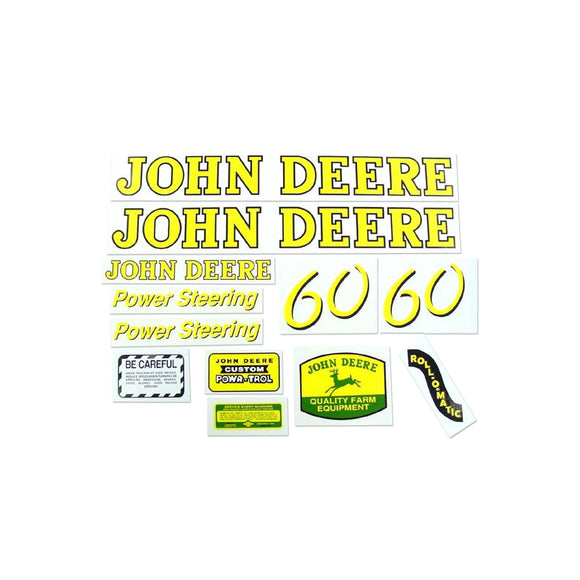 JD 60: Mylar Decal Set - Bubs Tractor Parts