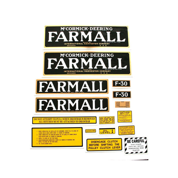 Farmall F-30: Mylar Decal Set - Bubs Tractor Parts