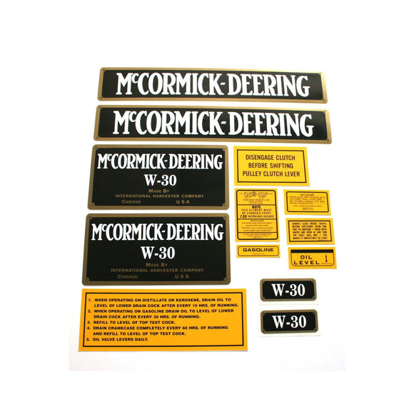 MC D W-30: Mylar Decal Set - Bubs Tractor Parts