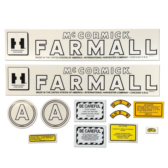 IH A 1945-52: Mylar Decal Set - Bubs Tractor Parts