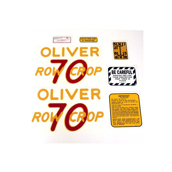 Oliver 70 Rowcrop: Mylar Decal Set - Bubs Tractor Parts