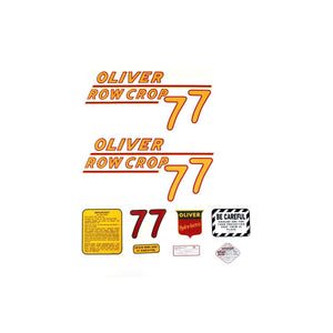 Oliver 77 Rowcrop: Mylar Decal Set - Bubs Tractor Parts