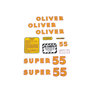 Oliver Super 55: Mylar Decal Set - Bubs Tractor Parts