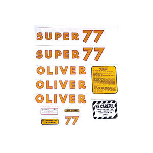 Oliver Super 77: Mylar Decal Set - Bubs Tractor Parts