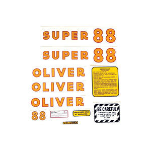 Oliver Super 88: Mylar Decal Set - Bubs Tractor Parts