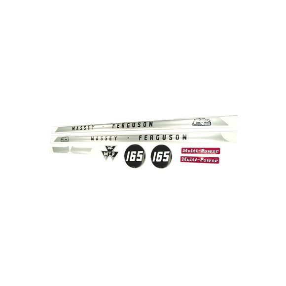 MF 165: Mylar Decal Hood Set Only - Bubs Tractor Parts