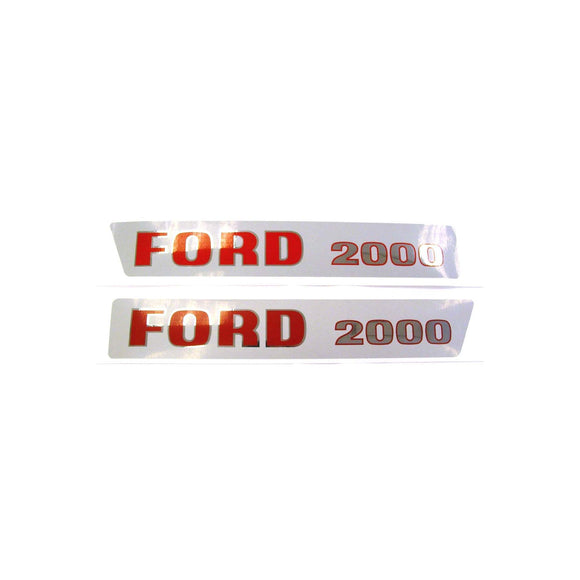Ford 2000 1965-68 3 Cyl: Mylar Decal Set - Bubs Tractor Parts