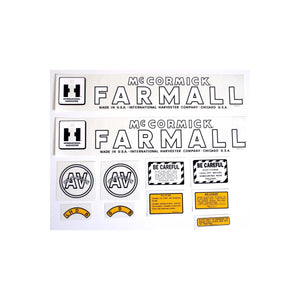 IH Av Culti-Vision 1945-52: Mylar Decal Set - Bubs Tractor Parts