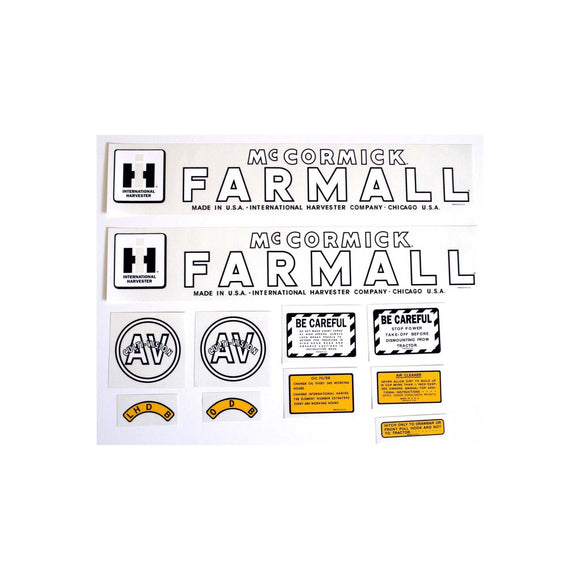 IH Av Culti-Vision 1945-52: Mylar Decal Set - Bubs Tractor Parts