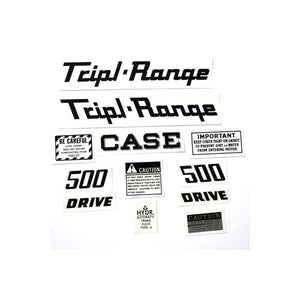 Case 500 Triple Range: Mylar Decal Set - Bubs Tractor Parts