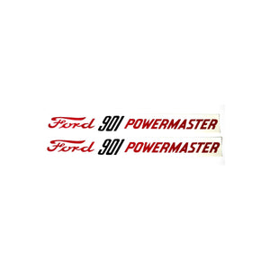 Ford 901 Powermaster: Hood Decals, Pair (Mylar) - Bubs Tractor Parts