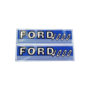 Ford 4000 Before 1965: Mylar Decal Hood Set - Bubs Tractor Parts
