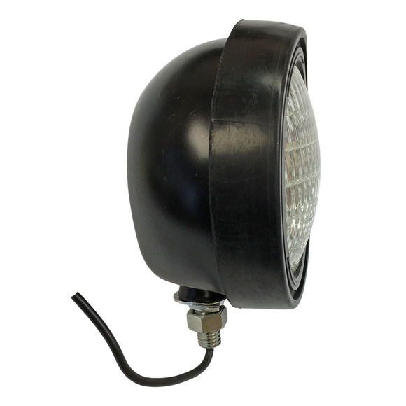 12-Volt Front Rear Floodlight with Rubber Bezel (Hobbs Style) - Bubs Tractor Parts