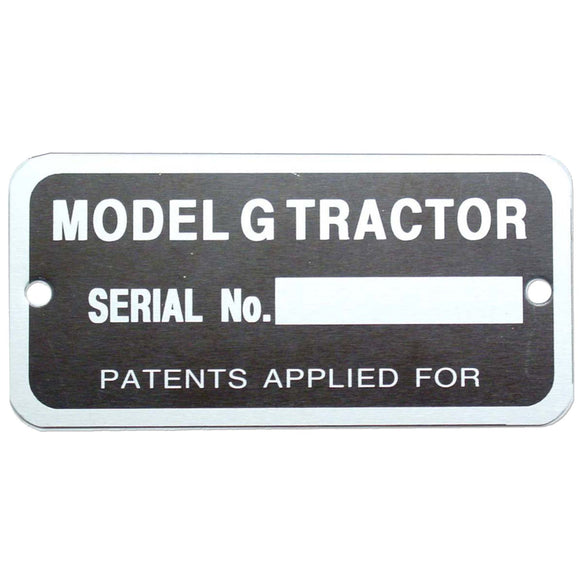 Serial Number Tag - Bubs Tractor Parts