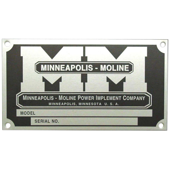 Serial Number Tag With Rivets - Bubs Tractor Parts