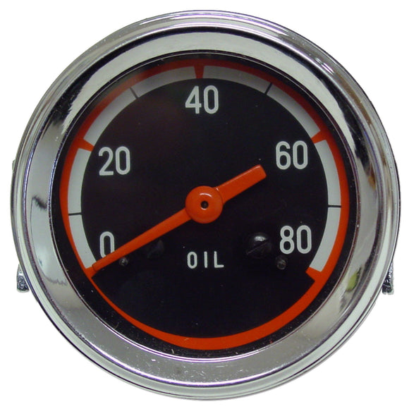Oil Pressure Gauge (0-80 PSI) - Dash mounted - Bubs Tractor Parts