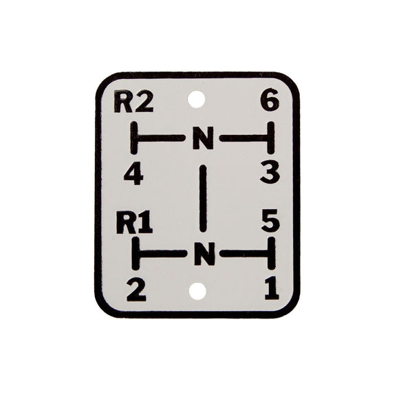 Shift Pattern Plate - Bubs Tractor Parts