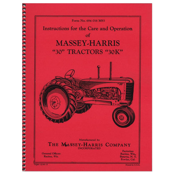 Care & Operation Manual - Bubs Tractor Parts