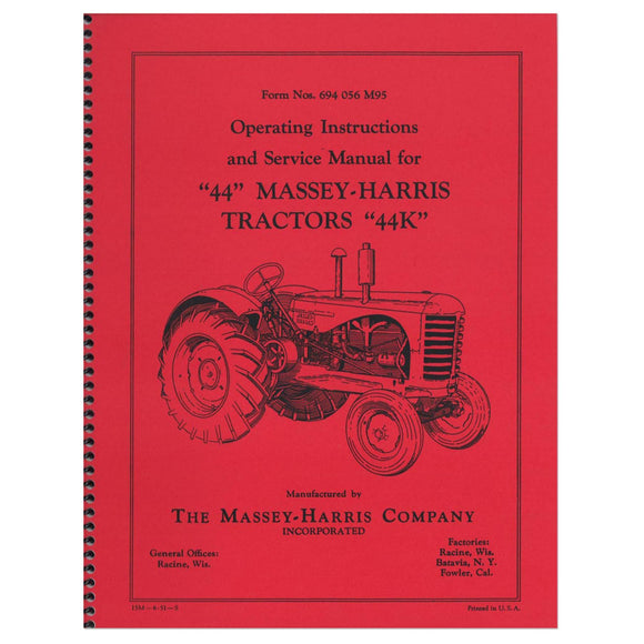 Operating Instruction & Service Manual - Bubs Tractor Parts