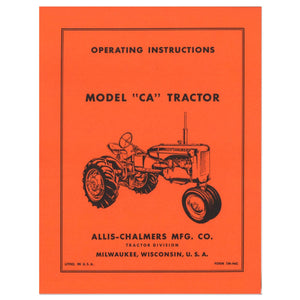 Operators Manual Reprint: AC Ca - Bubs Tractor Parts