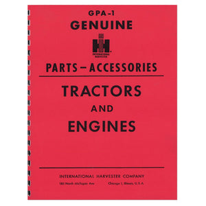Genuine IH Parts Accessories Service Items & Accessories Manual - Bubs Tractor Parts