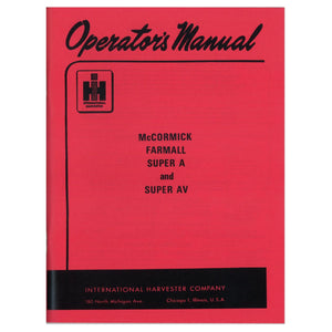 Operators Manual: Super A - Bubs Tractor Parts