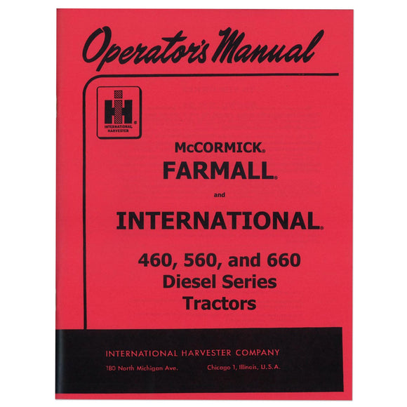 Operators Manual: IH 560 Diesel - Bubs Tractor Parts