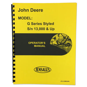 Styled JD G Operators Manual - Bubs Tractor Parts