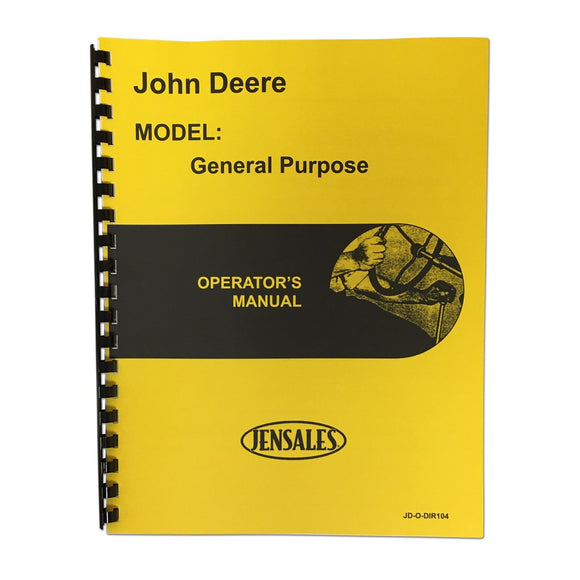 Operator Manual JD GP, GPO - Bubs Tractor Parts