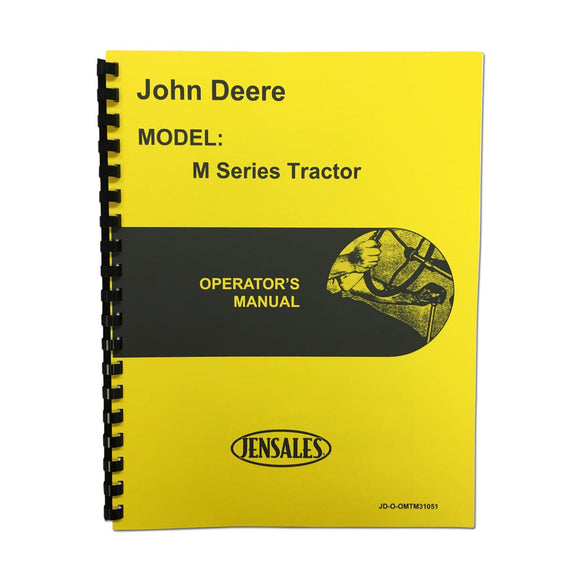 Operators Manual Reprint: JD M only - Bubs Tractor Parts
