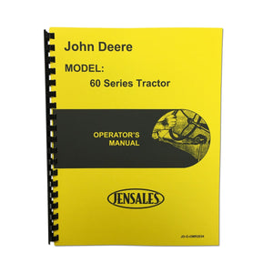 Operators Manual Reprint: JD 60 Rowcrop - Bubs Tractor Parts