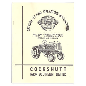 Operators Manual Reprint: Cockshutt 20 - Bubs Tractor Parts