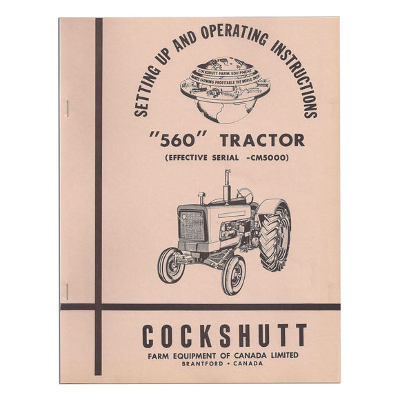 Operator Manual Reprint: Cockshutt 560 - Bubs Tractor Parts